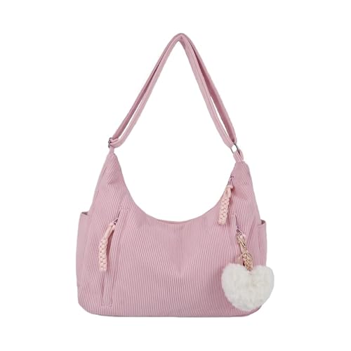 PALAY® Corduroy Hobo Bag for Women Pink Shoulder Bag Adjustable Shoulder Strap Multi Pockets Zipper Shoulder Bag Casual Hobo Bag Sweetly Stylish Charm Soft Tote Bag PALAY® Corduroy Hobo Bag for Women Pink Shoulder Bag Adjustable Shoulder Strap Multi Pockets Zipper Shoulder Bag Casual Hobo Bag Sweetly Stylish Charm Soft Tote Bag